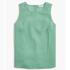 NWT J Crew Factory Sleeveless button-back shell Eucalyptus Mint Green S